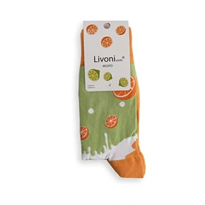 Abbildung von Livoni Unisex Cotton Regular Socks with Colorful and Fun Designs, Size: 35 38, Model Name: Mojito