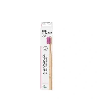 Abbildung von The Humble Co Bambus Zahnbürste Erwachsene Sensitive Ultra Soft Lila