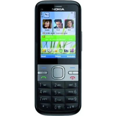 Abbildung von Nokia C5 Smartphone (5,6 cm (2,2 Zoll) Display, Bluetooth, 3,2 Megapixel Kamera) schwarz