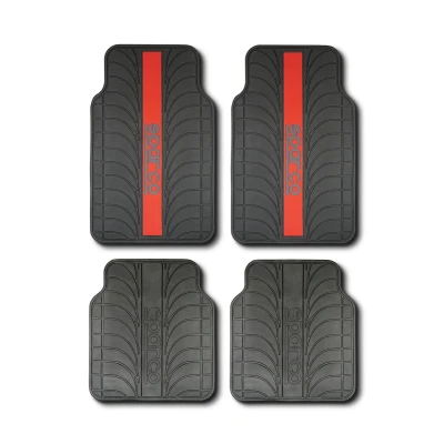 Abbildung von SPARCO SPC1913RS Fußmattensatz PVC, Latex vorne und hinten schwarz, Rot