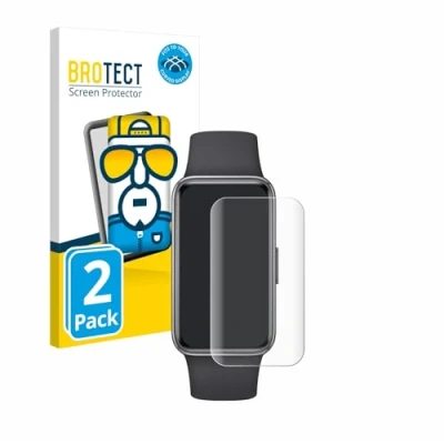 Abbildung von BROTECT 2 Stück Full Cover Schutzfolie für Huawei Band 9 Screen Displayschutz Folie [3D Curved, Anti Fingerprint, Kristall Klar]