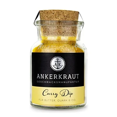 Abbildung von Ankerkraut Curry Dip Gewürz, 90g im Korkenglas, Einfach Selber Machen, Perfekt für Grill Abend mit Baguette Brot, Zuckerfrei, Lecker Beilage Premium Qualität