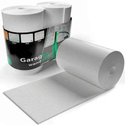 Abbildung von BigDean 2 Rollen Garagen Wandschutz selbstklebend 200x20x0,5cm extra Dicker Türkantenschutz Auto zuschneidbar Weiß
