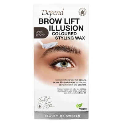 Abbildung von Depend Perfect Eye Brow Illusion Coloured Styling Wax Dark Brown