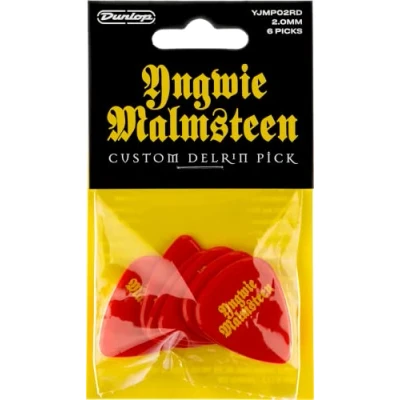 Abbildung von JIM DUNLOP Plektrum Signature Yngwie Malmsteen Delrin 2mm 6 Stück, Rot