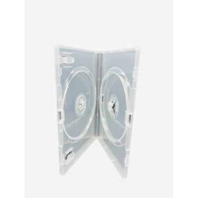 Abbildung von Amaray DVD Hüllen (Vorderseite auf der Vorderseite), 14 mm Rücken, transparent, 5 Stück
