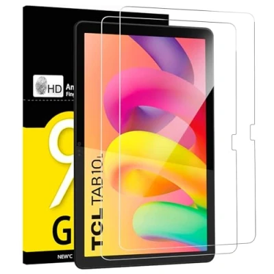 Abbildung von NEW&#039;C 2 Stück, Panzer Schutz Glas für TCL Tab 10L, 9H Härte,HD Displayschutzfolie, 0.33mm Ultra klar