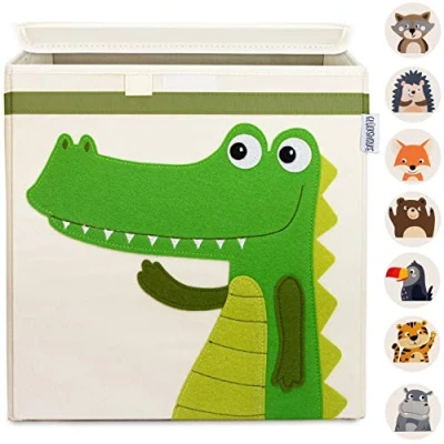 Abbildung von GLÜCKSWOLKE Aufbewahrungsbox Kinder 15 Motive I Spielzeugkiste mit Deckel für Kinderzimmer (Größe 33x33x33), Boxen zur Aufbewahrung im Kallax Regal Kiste Spielzeug