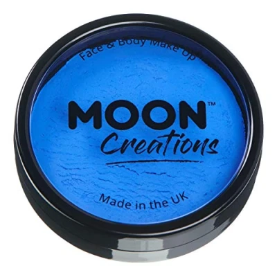 Abbildung von Moon Creations Pro Gesichts und Körper Make up, professionelle Farbfarben Kuchentöpfe für Gesichtsfarbe, Kostüme, Feste, Halloween Kinder, Erwachsene (Königsblau, 36G)
