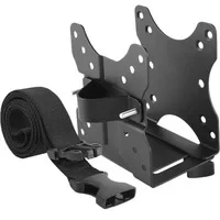 Abbildung von ICY BOX IB MSA102 VM Halterung für mini PC (Intel NUC, Mac etc.) bis 5 kg, Montage an Monitorständer oder VESA, variable Breite, Stahl, schwarz
