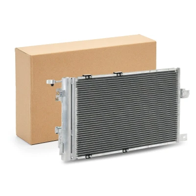 Abbildung von NISSENS 94384 Klimakondensator mit Trockner Aluminium 575 R 134a OPEL: Astra G CC, Coupe, Zafira A