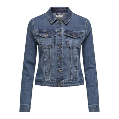 Abbildung von JDY Jeansjacke, Damen, Größe: Small, Dark blue denim