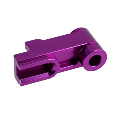 Abbildung von Distanzstück CNC, Bremsgegenhalter, Violett eloxiert für Simson S51, S50, SR50, Schwalbe KR51, SR4