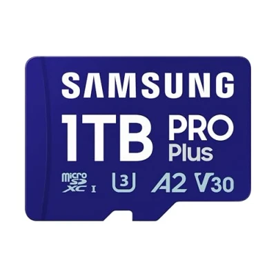 Abbildung von Samsung Memorie Pro Plus MicroSD Karte, 1 TB, UHS I U3, bis zu 180 MB/s, kompatibel mit Smartphone, Tablet, Spielekonsole, GoPro