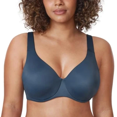 Abbildung von DELIMIRA AISILIN Damen Minimizer BH mit Bügel ohne Polster Vollschalen Große Größen Unterwäsche Sargasso 80D