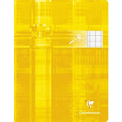 Abbildung von Clairefontaine 63796C Packung mit 10 Notizheften 17x22cm, 48 Blatt ideal für Sehbehinderte, schwarze Lineatur 2,5mm 10x10, französische Lineatur, 90g, farbig sortiert, 1 Pack