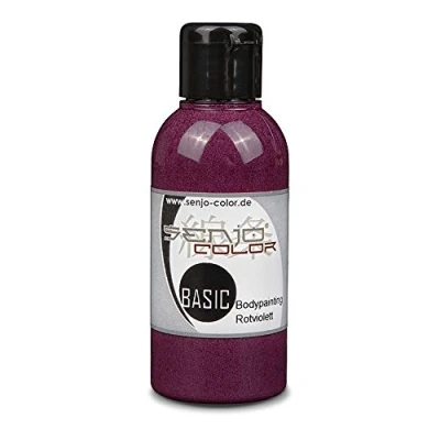 Abbildung von Bodypainting Farben Senjo Color Basic 75ml Rotviolett I Gesichts &amp; Körperfarbe Karneval, Fasching Pinsel Airbrush Farbe
