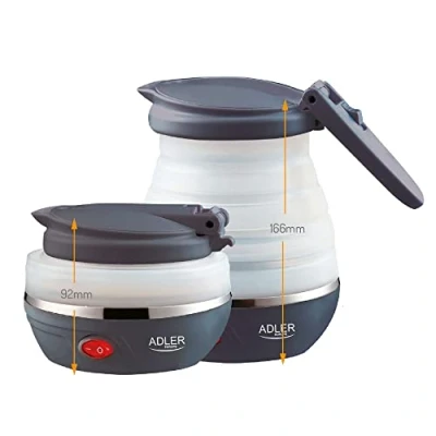 Abbildung von Adler Reise Wasserkocher AD1279 Faltbarer 0,6L Wasserkocher, 750W, BPA frei.