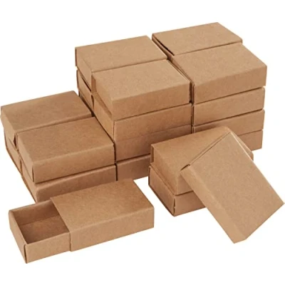 Abbildung von VBS Aufbewahrungsbox Streichholzschachteln (48 St), Kraftpapier blanko 5,4 cm x 3,6 1,5 24er Pack