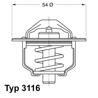 Abbildung von Thermostat, Kühlmittel WAHLER 3116.82D