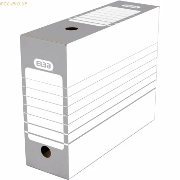 Abbildung von 20 x Elba Ablageschachtel tric 10cm grau/weiß