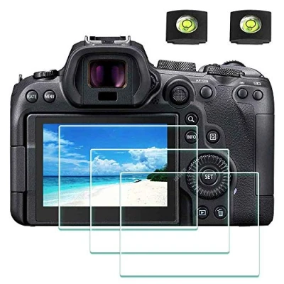 Abbildung von ULBTER Displayschutzfolie Schutzfolie für Canon EOS R7 /EOS R6 Kamera &amp; Blitzschuh Abdeckung EOSR6 EOSR7 LCD Gehärtetes Glas Kratzfest 3 Stück
