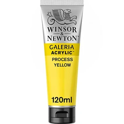 Abbildung von Winsor &amp; Newton 2131537 Galeria Acrylfarbe, hohe Pigmentierung, lichtecht, buttrige Konsistenz, 120 ml Tube Process Gelb