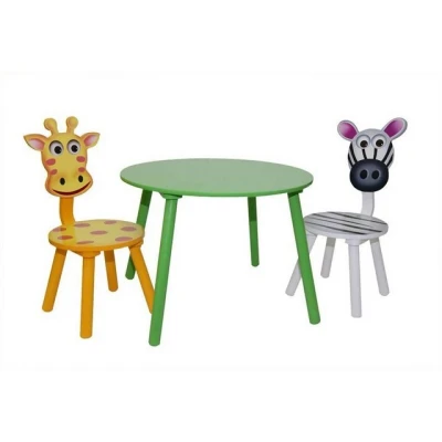 Abbildung von HTI Line Kindertischgruppe Zebra Tisch und 2 Stühle Kindermöbel Kinderstuhl NEU OVP