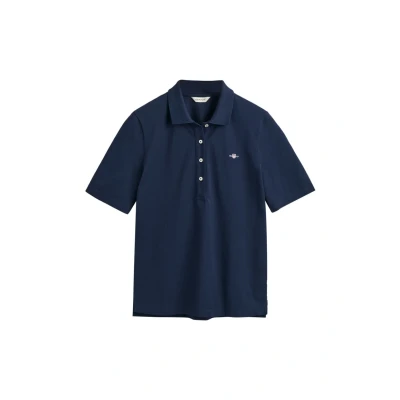 Abbildung von GANT SLIM Shield Poloshirt, Damen, Größe: Medium, Evening blue