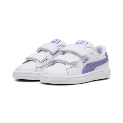 Abbildung von Smash 3.0 Leather V Sneakers Kinder PUMA White Lavender Alert Purple