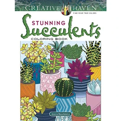 Abbildung von Creative Haven Stunning Succulents Coloring Book (Adult Books: Flowers &amp; Plants)