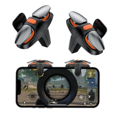 Abbildung von Ozkak Mobile Controller Handy Trigger Joystick Gaming Gadgets L1R1 Auslöser Kompatibel mit PUBG COD iPhone Smartphone Android iOS