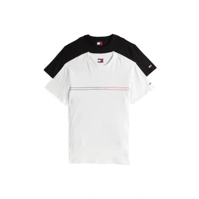 Abbildung von Tommy Jeans Entry 2 PACK Tshirt print, Herren, Größe: 58, Ecru/black