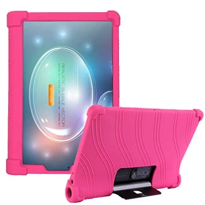 Abbildung von HminSen Schutzhülle für Lenovo Yoga Tab5 YT X705F 2019 Smart Tablet Cover Tab 5 Kinderfreundliche Silikon Hüllen (Rose)