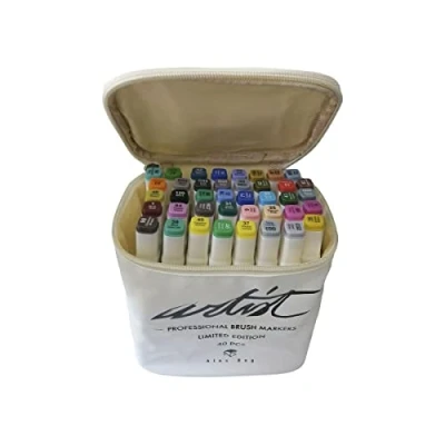 Abbildung von Alex Bog Canvas Luxe Professional Filzstift Set, 40 Stück, mehrfarbig
