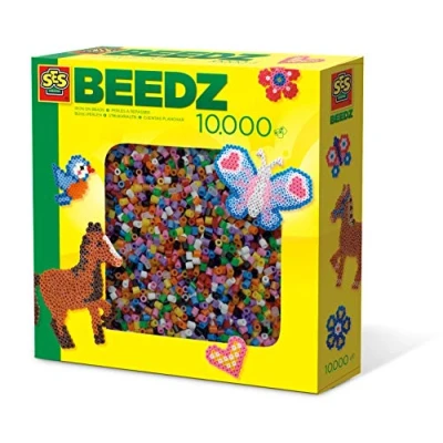 Abbildung von SES Creative Bügelperlen 10000 bunte midi Vollton Mix
