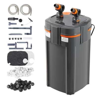 Abbildung von VEVOR Aquariumfilter 264GPH, 3 stufiger Kanisterfilter 284L, ultra leiser