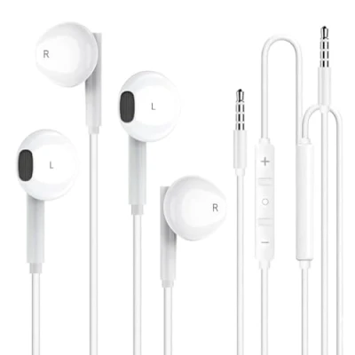 Abbildung von für 3.5mm in Ear kopfhörer mit Kabel Ohrhörer Mikrofon und Lautstärkeregler iPhone, iPod, iPad, MP3, Huawei, Samsung, Leichte