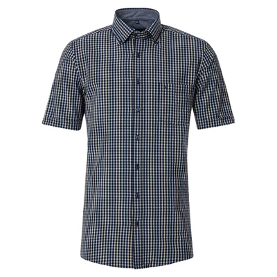 Abbildung von Casamoda Comfort FIT Kurzarm Hemd, Herren, Größe: Medium, Blau