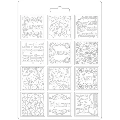 Abbildung von STAMPERIA INTL, KFT (3PL) K3PTA576 Weiche Form A5 Passion patchwork music, White