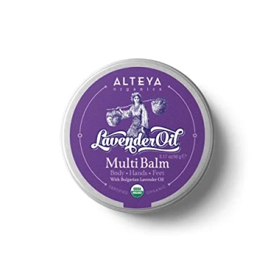 Abbildung von Alteya Bio Mehrzweckbalsam Lavendel 90 gr USDA Organic zertifiziert Rein Natürlich Hautpflege für Körper, Hände und Füße auf der Basis von ätherischem Lavendelöl in therapeutischer Qualität