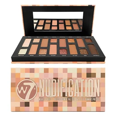 Abbildung von W7 Pressed Pigment Lidschatten Palette Nudification