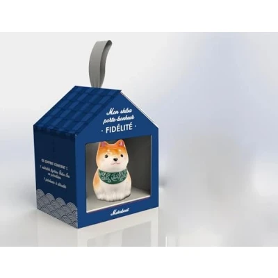 Abbildung von Mon shiba porte bonheur fidélité: Coffret avec 1 figurine en porcelaine et parchemin