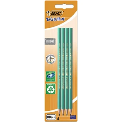 Abbildung von BIC Bleistift Evolution Original 650 HB, Blister à 4 Stück, grün