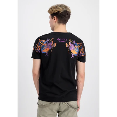 Abbildung von Alpha Industries Tshirt print, Herren, Größe: Large, Black