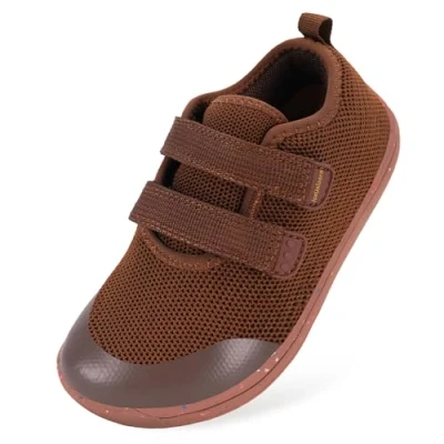 Abbildung von IceUnicorn Barfuß Sneaker Jungen Mädchen Berite Schuhe Kinder Barfußschuhe Minimalistische Hausschuhe(Braun, 31EU Weit)