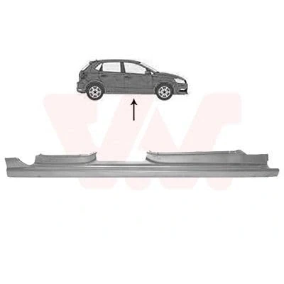 Abbildung von VAN WEZEL 5829104 Schweller Reparaturblech rechts VOLKSWAGEN: Polo V Schrägheck