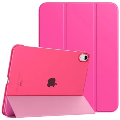 Abbildung von TiMOVO Hülle Kompatibel mit iPad 10 Generation 2022, Hülle, Robust Stoßfest Kinder Case Integriert Displayschutz &amp; Ständer für 10. 10,9 Zoll, Begonie Rot
