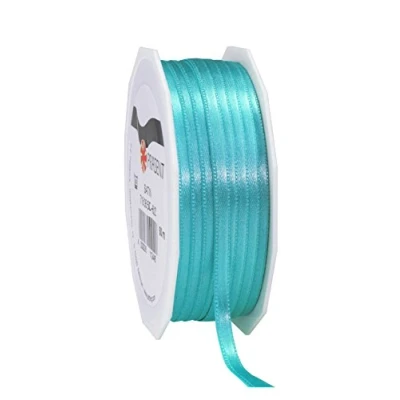 Abbildung von PRÄSENT C.E. Pattberg Satin aquamarin, 50 m Satinband zum Einpacken von Geschenken, 6 mm Breite, Geschenkband Dekorieren &amp; Basteln, Dekoband, Anlass