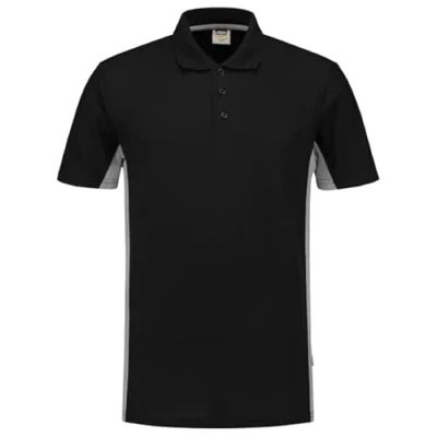 Abbildung von Tricorp 202004 Workwear Bicolor Poloshirt, 50% Gekämmte Baumwolle/50% Polyester, 180g/m², Schwarzgrau, Größe 5XL